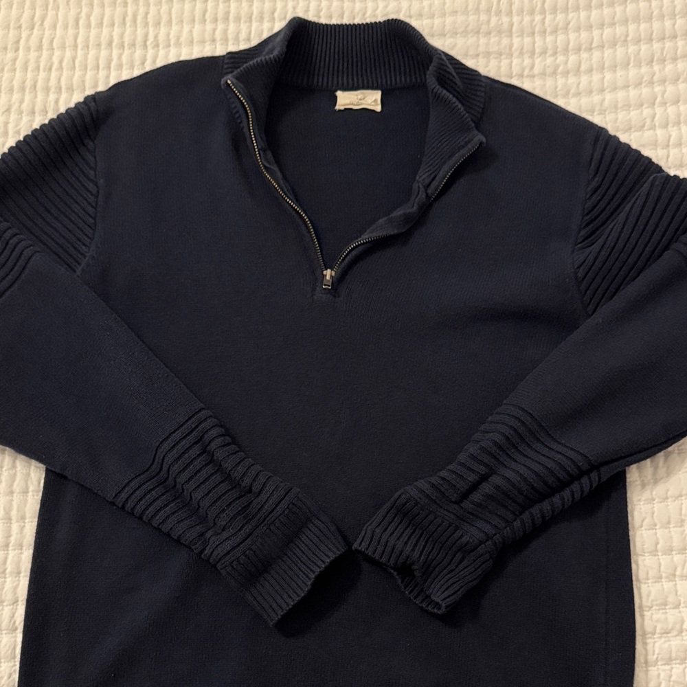 Stitch Fix Men's Classic Navy Zip-Up Sweater